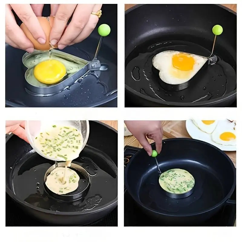 Kit 5 Forminhas - Molde Forma Omeleteira Para Panqueca Ovo Frito e Biscoitos - Entrega Grátis