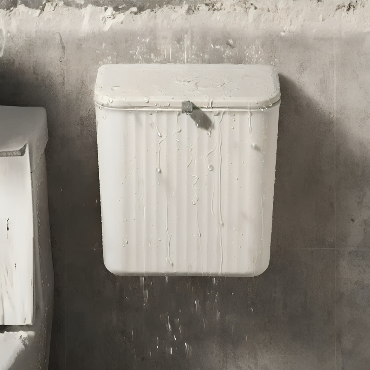CleanFix - Lixeira de Cozinha Suspensa 9 Litros Com Tampa e Alça De Pendurar - Entrega Grátis