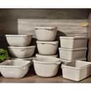Kit com 12 potes plásticos de 1 litro com tampa hermética