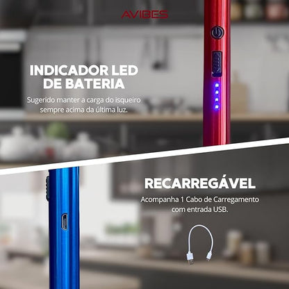Inoxfire - Acendedor Recarregável Para Fogões Churrasqueiras Grills e Fornos - Entrega Grátis