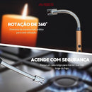 Acendedor recarregável para fogão e churrasqueira
