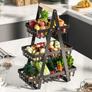 Fruteira de mesa aramada com 2 ou 3 andares