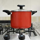 Caldeirão antiaderente 16 cm com tampa de vidro