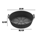 Kit com 5 formas de silicone para air fryer e micro-ondas