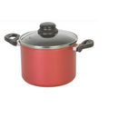 Caldeirão antiaderente 16 cm com tampa de vidro