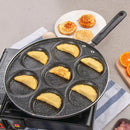 Frigideira antiaderente com 7 furos para ovos e omeletes