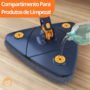 Mop giratório com panos de microfibra reutilizáveis