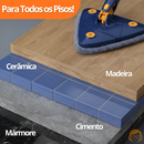Mop giratório com panos de microfibra reutilizáveis