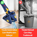 Mop giratório com panos de microfibra reutilizáveis