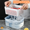Pote hermético organizador para geladeira