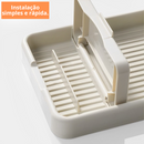 Suporte organizador para tampas, panelas e talheres