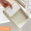 Suporte organizador para tampas, panelas e talheres