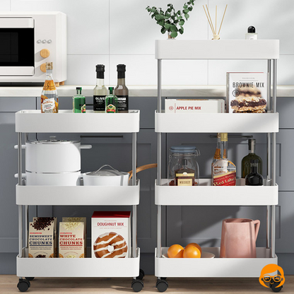 Organix - Organizador de Cozinha Multiuso 4 Andares Com Rodinhas  - Entrega Grátis