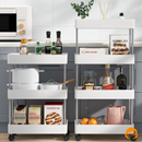 Organizador de cozinha com rodinhas e 4 andares