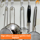 Organizador adesivo com 10 ganchos