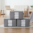 Caixa organizadora para roupas de cama com proteção contra poeira