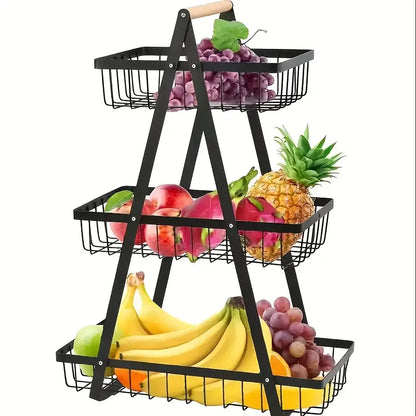 Frutify - Fruteira de Mesa Premium Aramado 2 ou 3 Andar