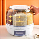 Dispenser giratório de grãos e cereais com 6 divisões