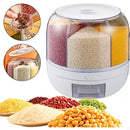 Dispenser giratório de grãos e cereais com 6 divisões
