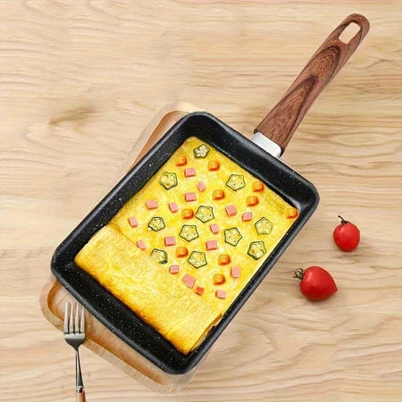 Panela frigideira Japonesa Antiaderente quadrada para Omelete