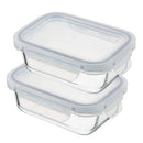 Conjunto com 5 potes herméticos de vidro 640 ml