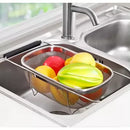 Cesto escorredor de frutas e verduras em aço inox