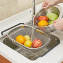 Cesto escorredor de frutas e verduras em aço inox