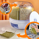 Dispenser giratório de grãos e cereais com 6 divisões