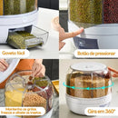 Dispenser giratório de grãos e cereais com 6 divisões