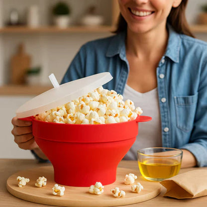 PopChef - Pipoqueira de Micro-Ondas de Silicone Prática - Entrega Grátis