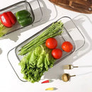 Cesto escorredor de frutas e verduras em aço inox