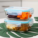 Conjunto com 5 potes herméticos de vidro 640 ml