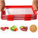 Bandeja reutilizável para conservar alimentos