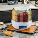 Dispenser giratório de grãos e cereais com 6 divisões