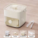 Dispenser de gelo com 2 gavetas e botão ejetor