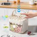 Dispenser de gelo com 2 gavetas e botão ejetor