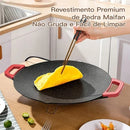 Grill elétrico antiaderente em pedra vulcânica