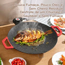 Grill elétrico antiaderente em pedra vulcânica