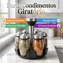 Porta-temperos giratório com 7 peças