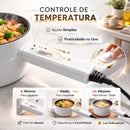 Panela elétrica 2 em 1 antiaderente com revestimento cerâmico