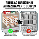 Organizador de ovos com rolagem automática