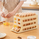Organizador de ovos com rolagem automática