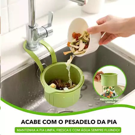 FiltroClean - Filtro De Resíduos Com Botão Ejetor Para Torneira de Cozinha - Entrega Grátis