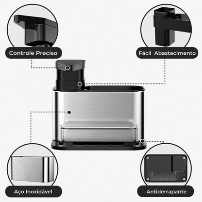 MultiFlex 3 em 1 - O Dispensador que Organiza Sua Cozinha - Entrega Grátis