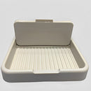 Suporte organizador para tampas, panelas e talheres