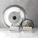 Suporte organizador para tampas, panelas e talheres