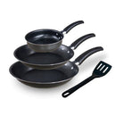 Kit com 3 frigideiras antiaderentes com revestimento de teflon