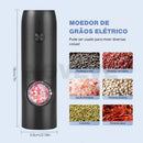 Moedor elétrico de temperos com ajuste de moagem