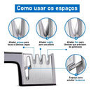 Afiador de facas e tesouras 4 em 1