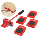 Kit para mover móveis com alavanca e deslizadores